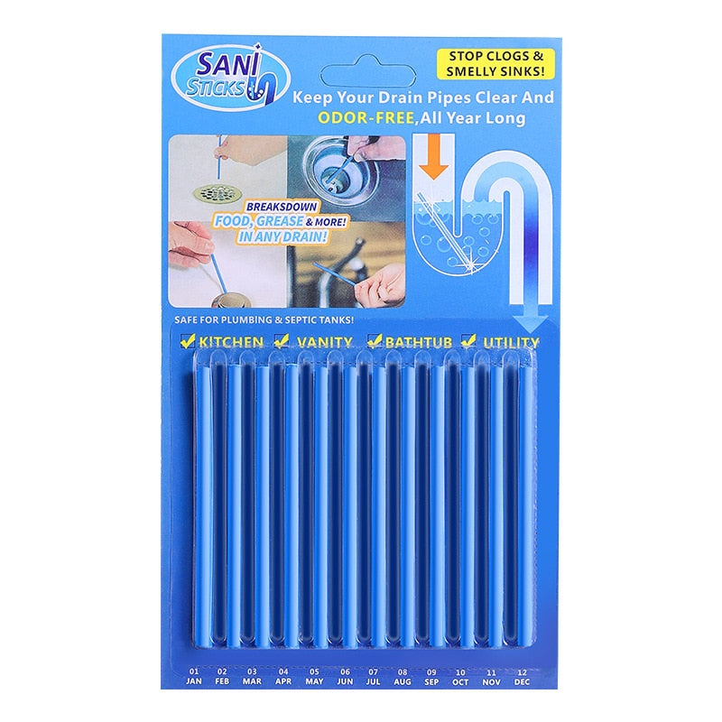 Sani Sticks Desentope Pia – Ralos e Elimina Odores